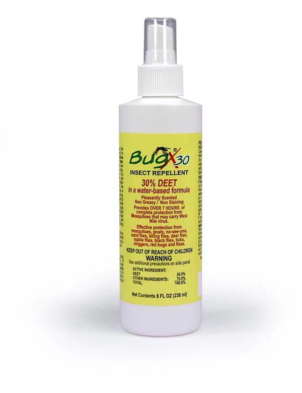 BugX30 Insect Repellent Spray DEET, 8 oz Bottle